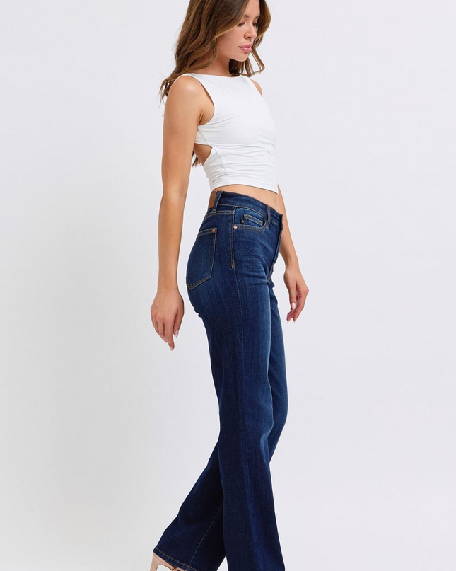Judy Blue High Waist Straight Denim Jeans 82627 - Sleekdenim.com