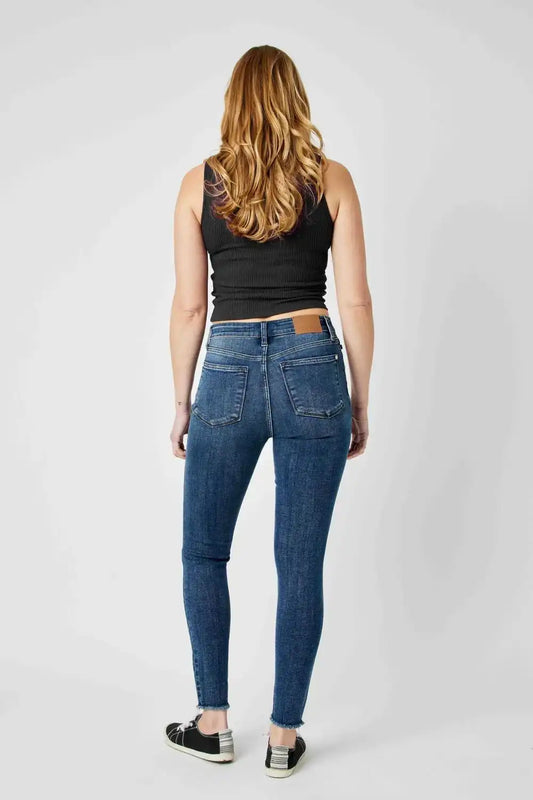 Judy Blue High Waist Destroy Skinny Denim 82581 - Sleekdenim.com