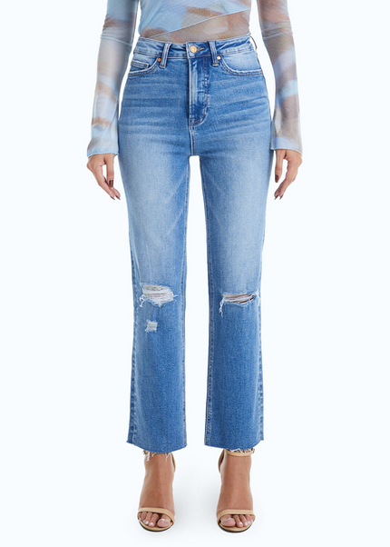 Bayeas Butt Lifting Distressed Jeans - Plus Size - Sleekdenim.com