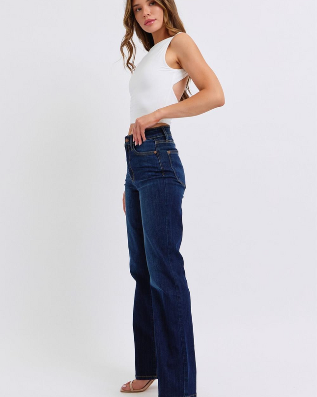 Judy Blue High Waist Straight Denim Jeans 82627 - Sleekdenim.com