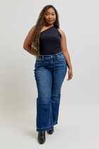 Judy Blue High Waist Trouser Flare Denim Jeans 82637 - Petite (Plus Size) - Image 1