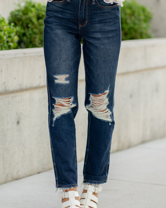 Judy Blue Rigid Magic High Waist Straight Leg Jeans 88819 - Sleekdenim.com