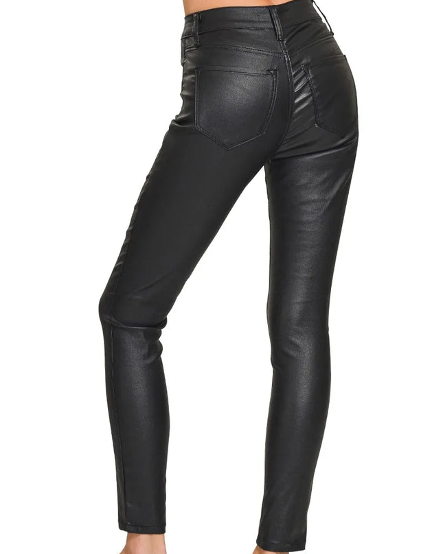 Zenana Faux Leather Stretch Skinny Pants - Sleekdenim.com