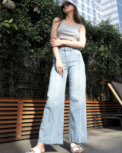 AT2078WDLT INSEAM TRANSFORM WIDE LEG JEANS - Sleekdenim.com