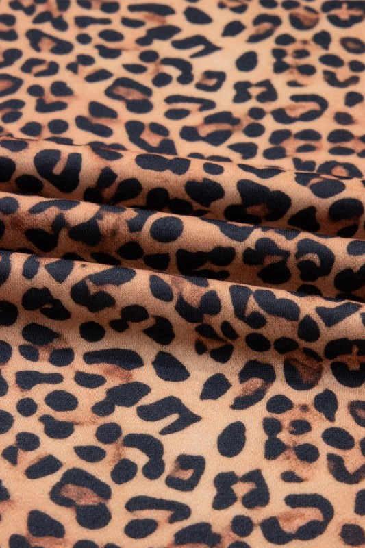 Leopard Bow Embroidered Pullover and Pants Set - Sleekdenim.com