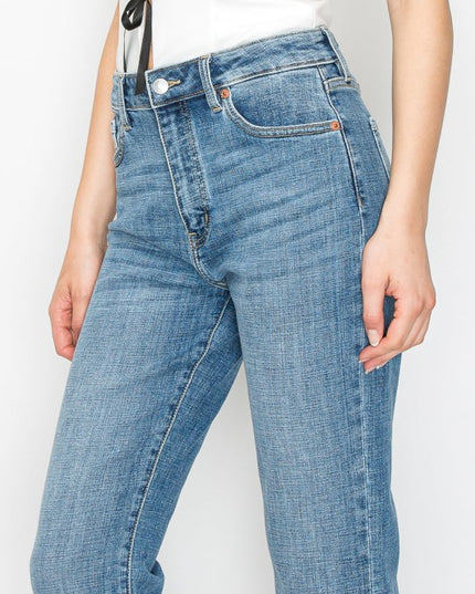 AT2010STMT - Tummy Control High Rise Slim Straight - Sleekdenim.com