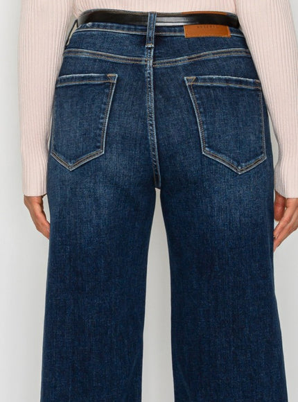 Artemis Vintage AT2012PZD - HIGH RISE CROPPED PALAZZO JEANS - Sleekdenim.com