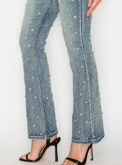 Artemis Vintage AT2072BTM Jewel Embellished Bootcut Jean - Sleekdenim.com