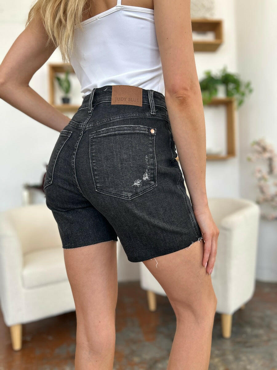 Judy Blue Full Size High Waist Rigid Magic Denim Shorts | Sleekdenim.com