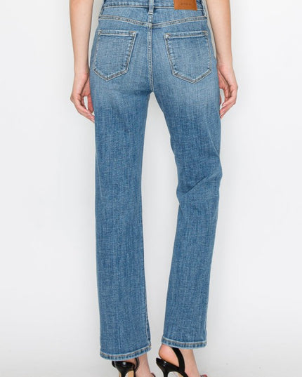 AT2010STMT - Tummy Control High Rise Slim Straight - Sleekdenim.com