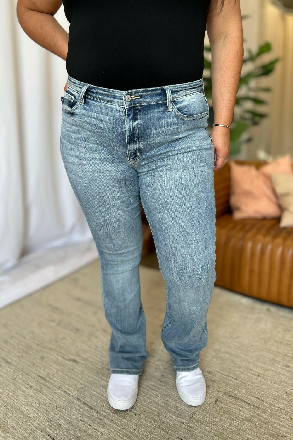 Judy Blue Full Size Medium Rise Bootcut Jeans | Sleekdenim.com