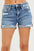 RISEN Mid Rise Cuffed Distressed Denim Shorts #RDS6282