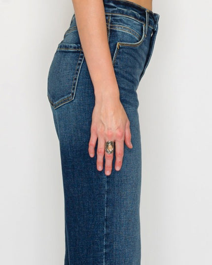 AT2004HFDT High Rise Holly Flare Jeans – Tummy Con - Sleekdenim.com