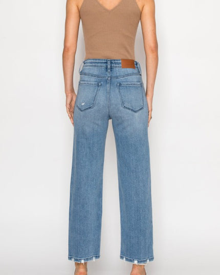 AT1088STMT - TUMMY CONTROL HIGH RISE STRAIGHT JEAN - Sleekdenim.com