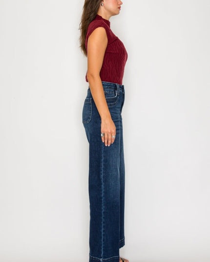 AT2099WDDT - TUMMY CONTORL HIGH RISE A-WIDE LEG FI - Sleekdenim.com