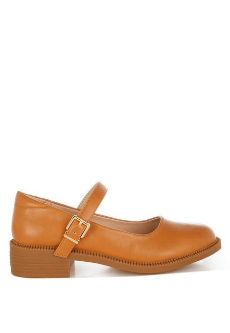 Ejeta Faux Leather Mary Jane Shoes - Sleekdenim.com