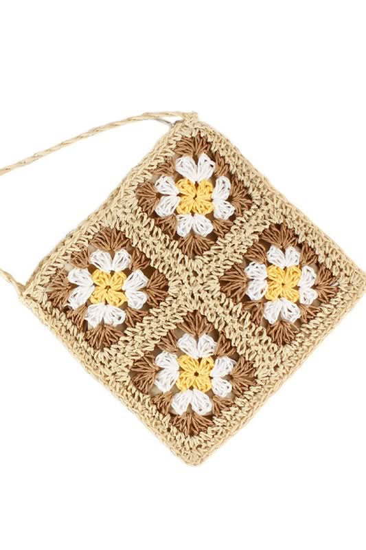 Eliza Crochet Straw Crossbody - Sleekdenim.com