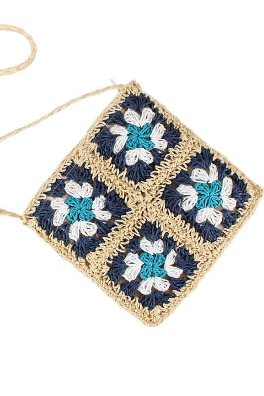 Eliza Crochet Straw Crossbody - Sleekdenim.com