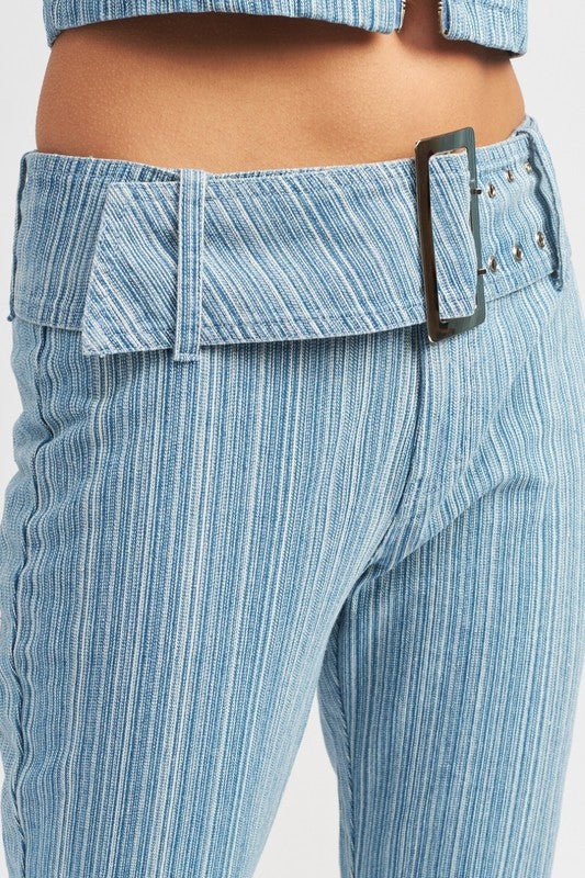 EMORY PARK LOW RISE FLARED JEANS - Sleekdenim.com