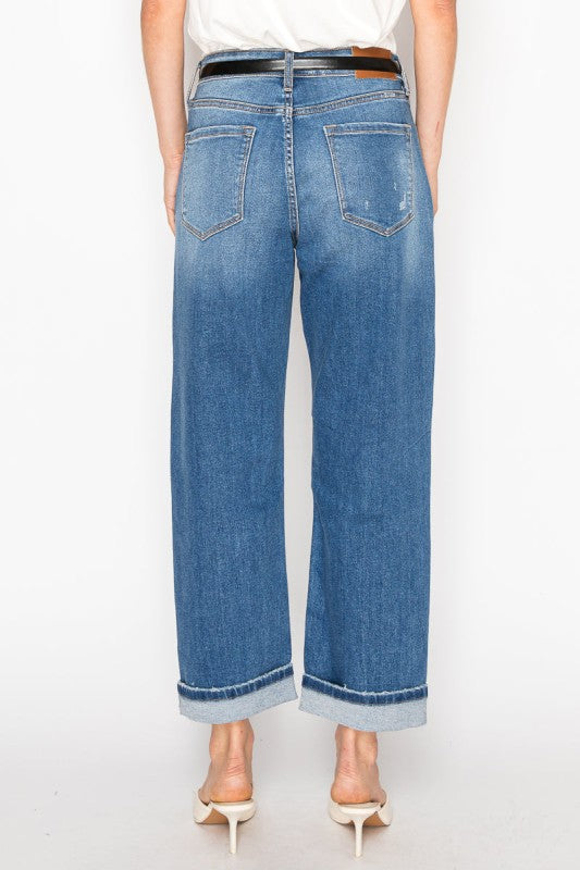 AT2094STM - *Hybrid* High Rise Straight Leg Jeans - Sleekdenim.com
