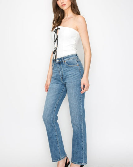 AT2010STMT - Tummy Control High Rise Slim Straight - Sleekdenim.com