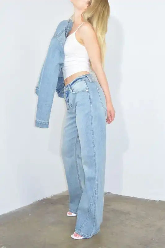AT1024HFLM Mid Rise Holly Flare Jeans - Sleekdenim.com
