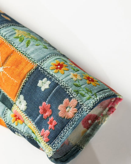 Floral Half Placket Collared V-Neck Blouse - Sleekdenim.com