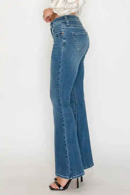 AT2106BTMT - TUMMY CONTROL HIGH RISE SLIM FLARE JE - Sleekdenim.com