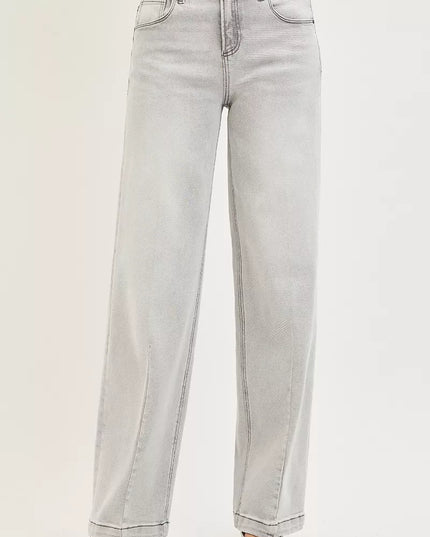 RISEN Slouchy Baggy Jeans with Contrast Stitching - Sleekdenim.com