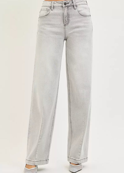 RISEN Slouchy Baggy Jeans with Contrast Stitching - Sleekdenim.com