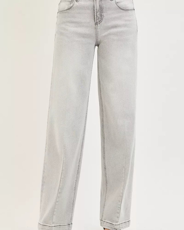 RISEN Slouchy Baggy Jeans with Contrast Stitching - Sleekdenim.com