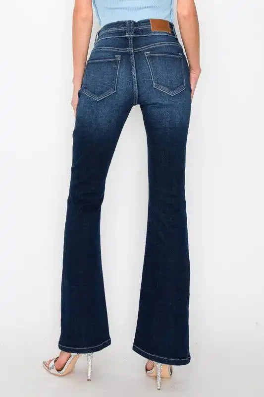 ARTEMIS VINTAGE AT1071BTDT *Tummy Control* High Rise Bootcut Jeans - Sleekdenim.com