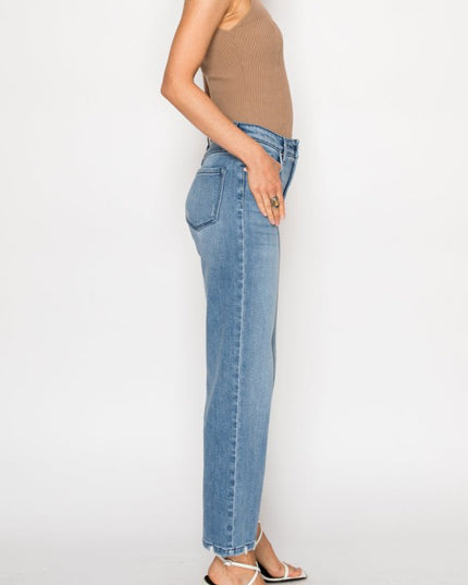 AT1088STMT - TUMMY CONTROL HIGH RISE STRAIGHT JEAN - Sleekdenim.com