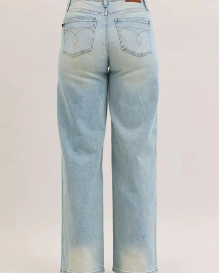 Judy Blue High Waist Column Straight Jeans - Sleekdenim.com