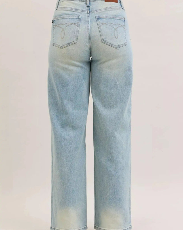 Judy Blue High Waist Column Straight Jeans - Sleekdenim.com
