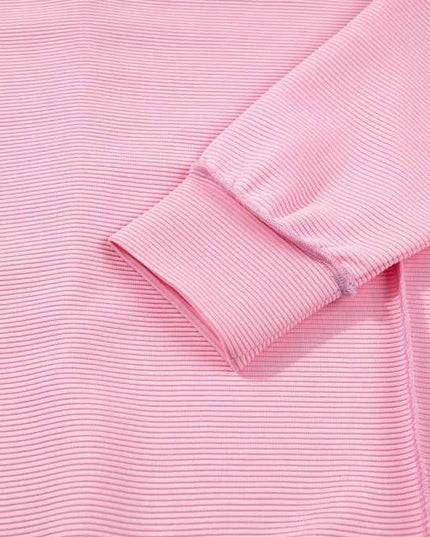 Ribbed Exposed Seam Drop Shoulder Pullover - Sleekdenim.com