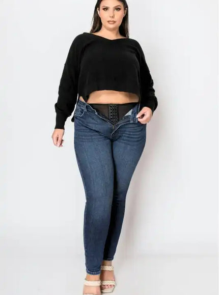Artemis Vintage AT1041NSKDC-P Corset Plus Super Skinny Jeans - Sleekdenim.com