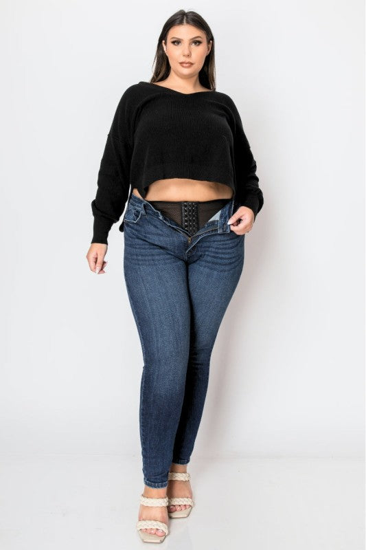 AT1041NSKDC-P Corset Plus Super Skinny Jeans - Sleekdenim.com