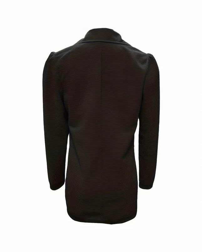 Texture Knit Double-Breasted Blazer - Sleekdenim.com