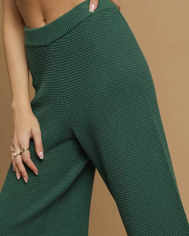 Umgee Textured Knit Wide Leg Pants - Sleekdenim.com