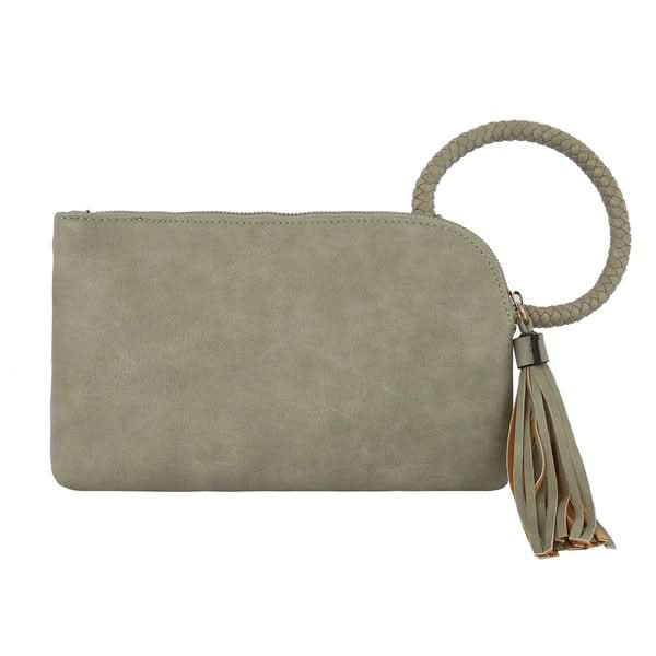 Fashion Cuff Handle Tassel Wristlet Clutch - Sleekdenim.com