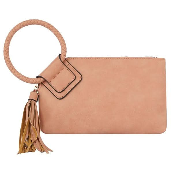 Fashion Cuff Handle Tassel Wristlet Clutch - Sleekdenim.com