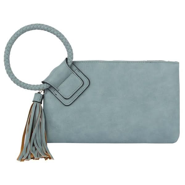 Fashion Cuff Handle Tassel Wristlet Clutch - Sleekdenim.com