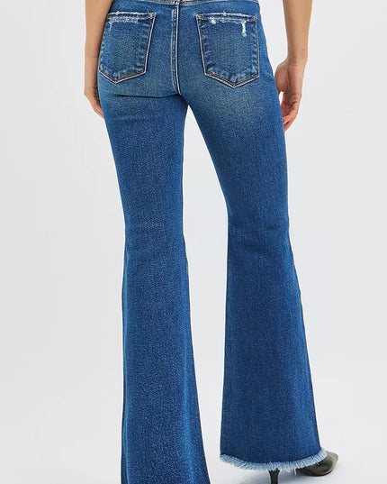 RISEN High Rise Flare Jeans - Sleekdenim.com