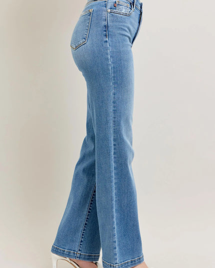 Judy Blue Full Size High Waist Straight Jeans Plus Size - Sleekdenim.com