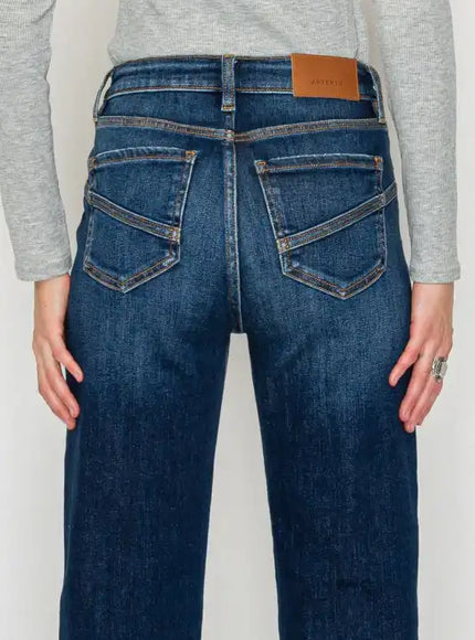 Artemis Vintage AT1029STD - High Rise Ankle Straight Jeans - Weste - Sleekdenim.com