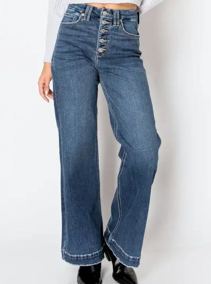 Artemis Vintage AT2001MT Tummy Control 90's Vintage Wide Leg Jeans - Sleekdenim.com