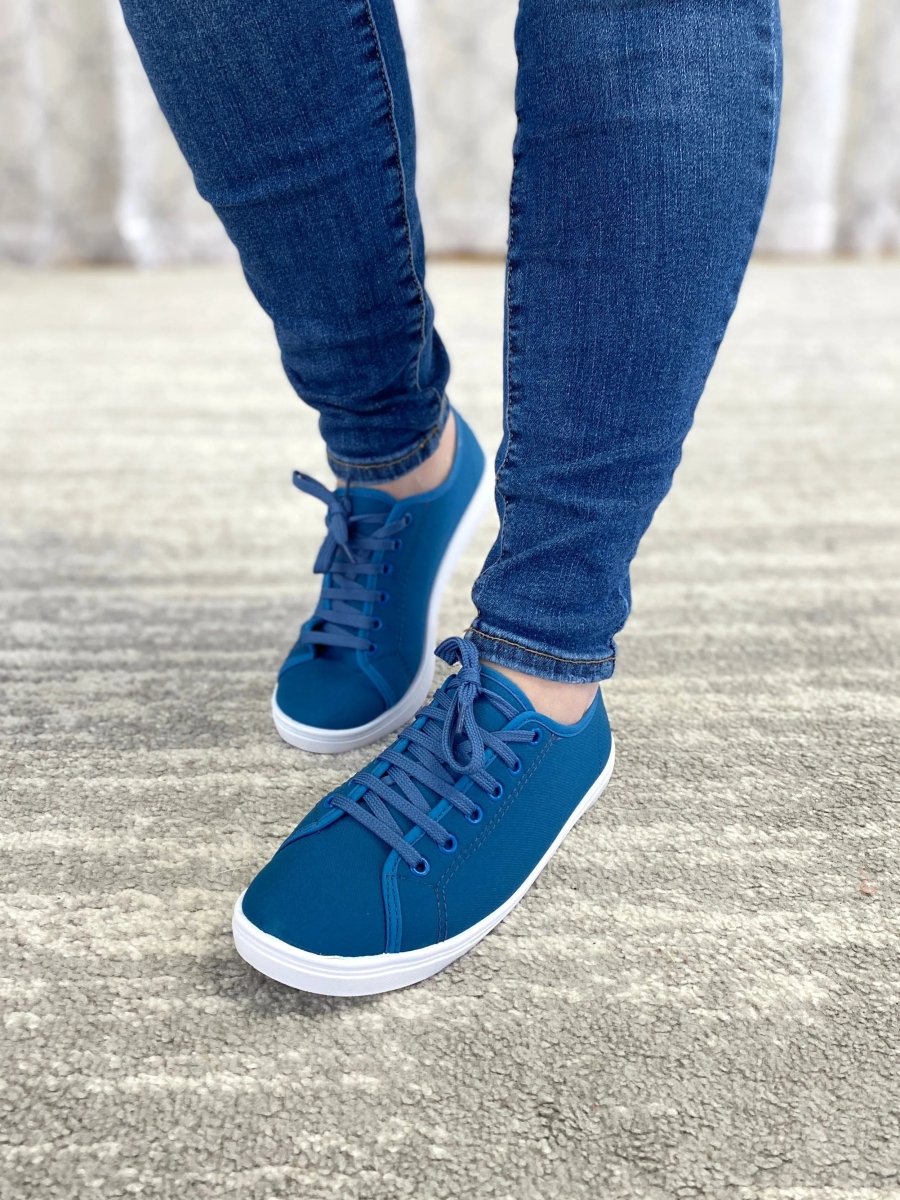 Free Spirit Sneakers in Blue - Sleekdenim.com