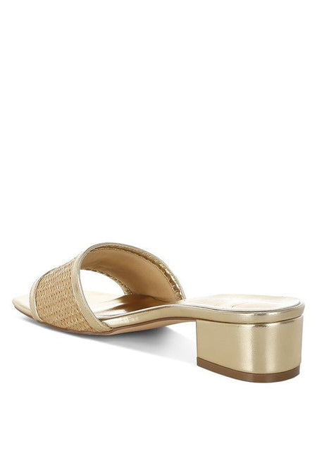 Gisella Raffia Slip On Sandals - Sleekdenim.com