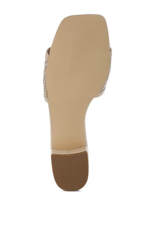 Gisella Raffia Slip On Sandals - Sleekdenim.com